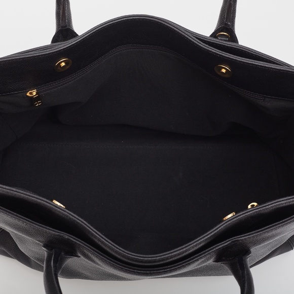 CHANEL BLACK CAVIAR LEATHER CERF EXECUTIVE TOTE BAG 2002 - Picture 6 of 11